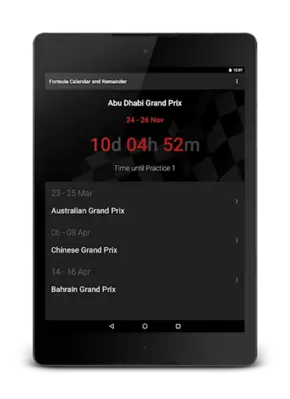 Formula 2023 Calendar android App screenshot 1