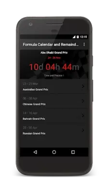 Formula 2023 Calendar android App screenshot 4